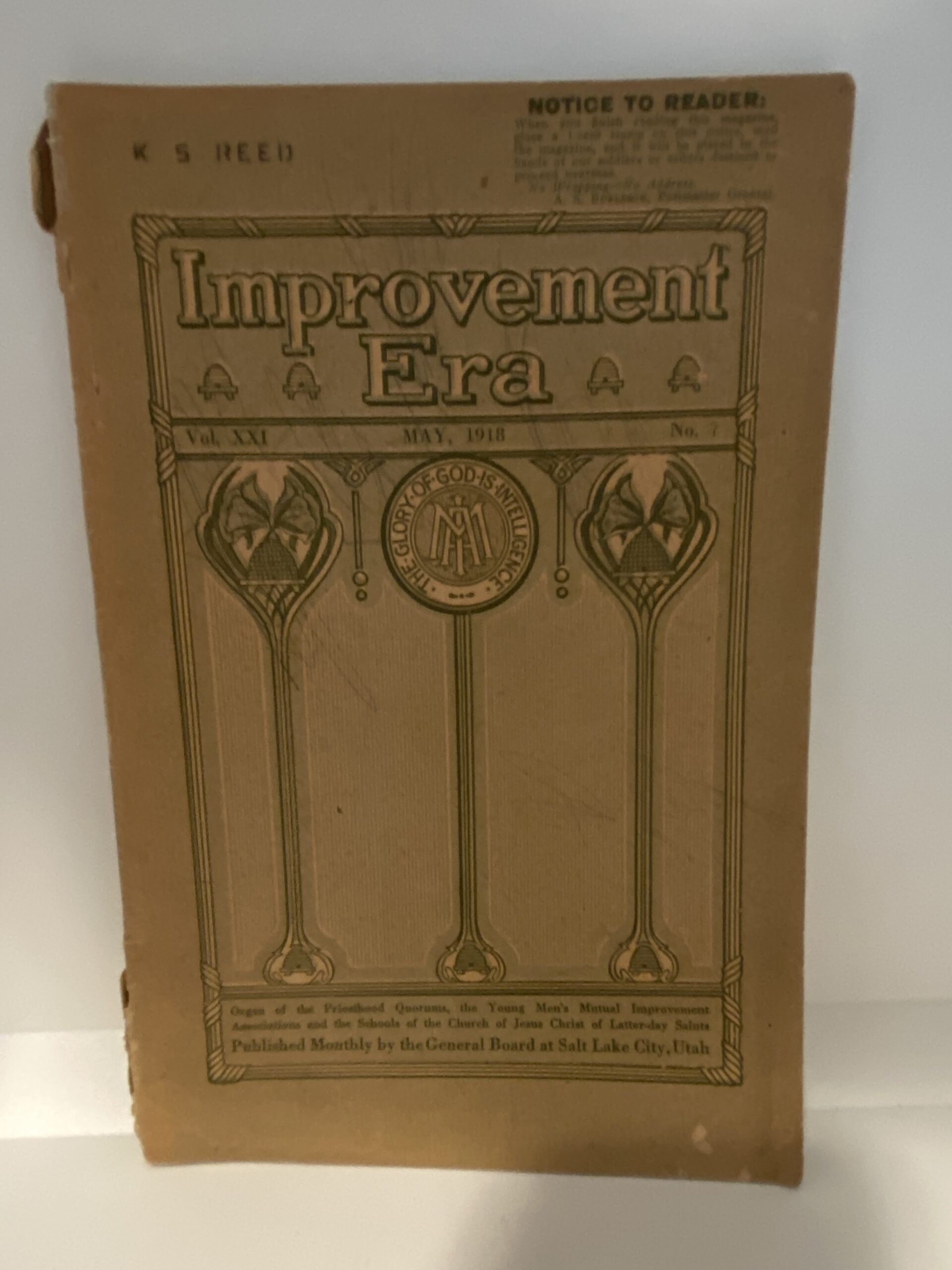 Improvement Era Vol. XXI No. 7 May, 1918