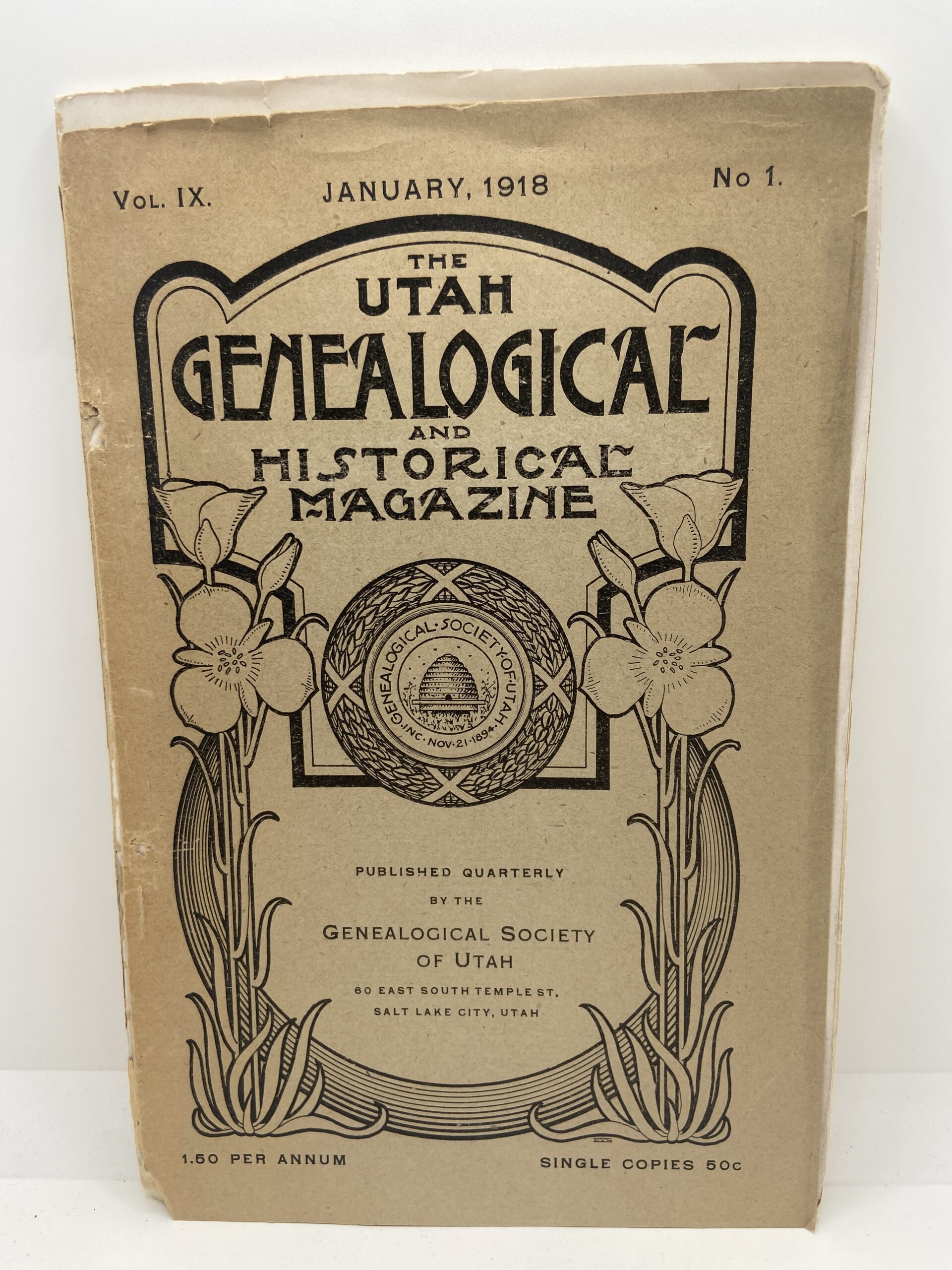 The Utah Genealogical and Historical Magazine ~ Vol. IX, No. 1 – January, 1918