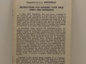 A Mark Your Bible Reference – Ninth Edition – 1967 – Compiled by E. L. Whitehead