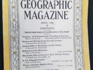 National Geographic Magazine — April  1929 — Single Issue Magazine — [No Map] — Volume LV Number Four