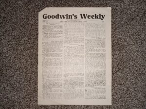 Goodwin’s Weekly: Vol. 20, No. 7, Salt Lake City, Utah, December 2, 1911 (Newspaper) (1911)