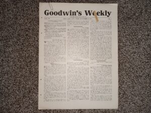 Goodwin’s Weekly: Vol. 20, No. 3, Salt Lake City, Utah, November 4, 1911 (Newspaper) (1911)