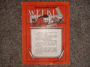 Goodwin’s Weekly: Vol. 21 [Eleventh Year], No. 25, Salt Lake City, Utah, October 5, 1912 (Newspaper) (1912)
