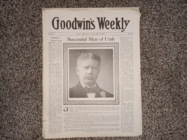 Goodwin’s Weekly: Vol. 26, No. 22, Salt Lake City, Utah, May 13, 1916 (Newspaper) (1916)