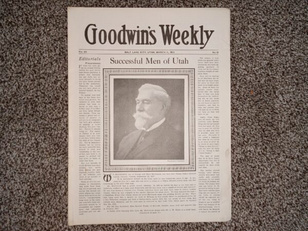 Goodwin’s Weekly: Vol. 26, No. 13, Salt Lake City, Utah, March 11, 1916 (Newspaper) (1916)