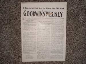 Goodwin’s Weekly: Vol. 22 [Twelfth Year], No. 21, Salt Lake City, Utah, September 6, 1913 (Newspaper) (1913)