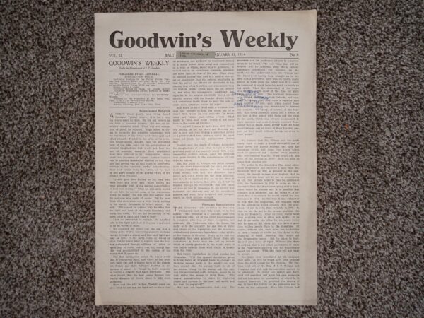 Goodwin’s Weekly: Vol. 22, No. 6, Salt Lake City, Utah, January 31, 1914 (Newspaper) (1914)