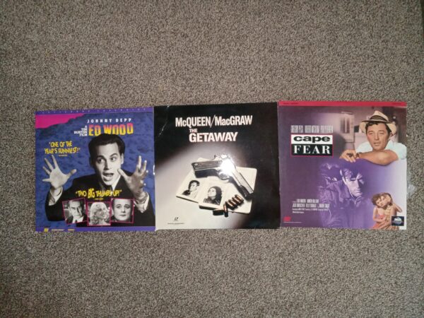 3 Films on LaserDisc: Ed Wood / The Getaway / Cape Fear (See Details)