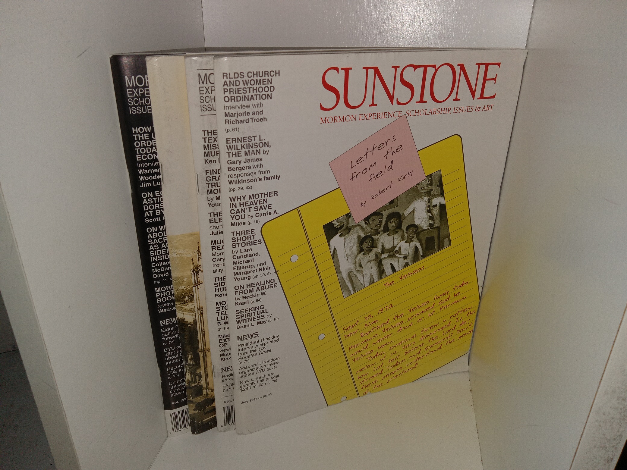 4 Issues of Sunstone: Mormon Experience Scholarship, Issues & Art (Magazines) (See Details)