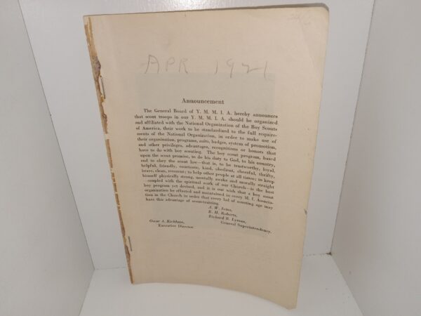 Improvement Era: Vol. 24, No. 6, April, 1921 (1921)