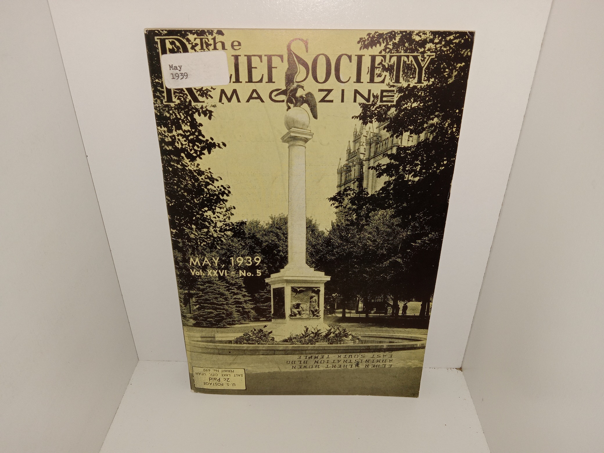 The Relief Society Magazine: Vol. 26, No. 5, May, 1939 (Mailed to Apostle Elder Albert Bowen!) (1939)