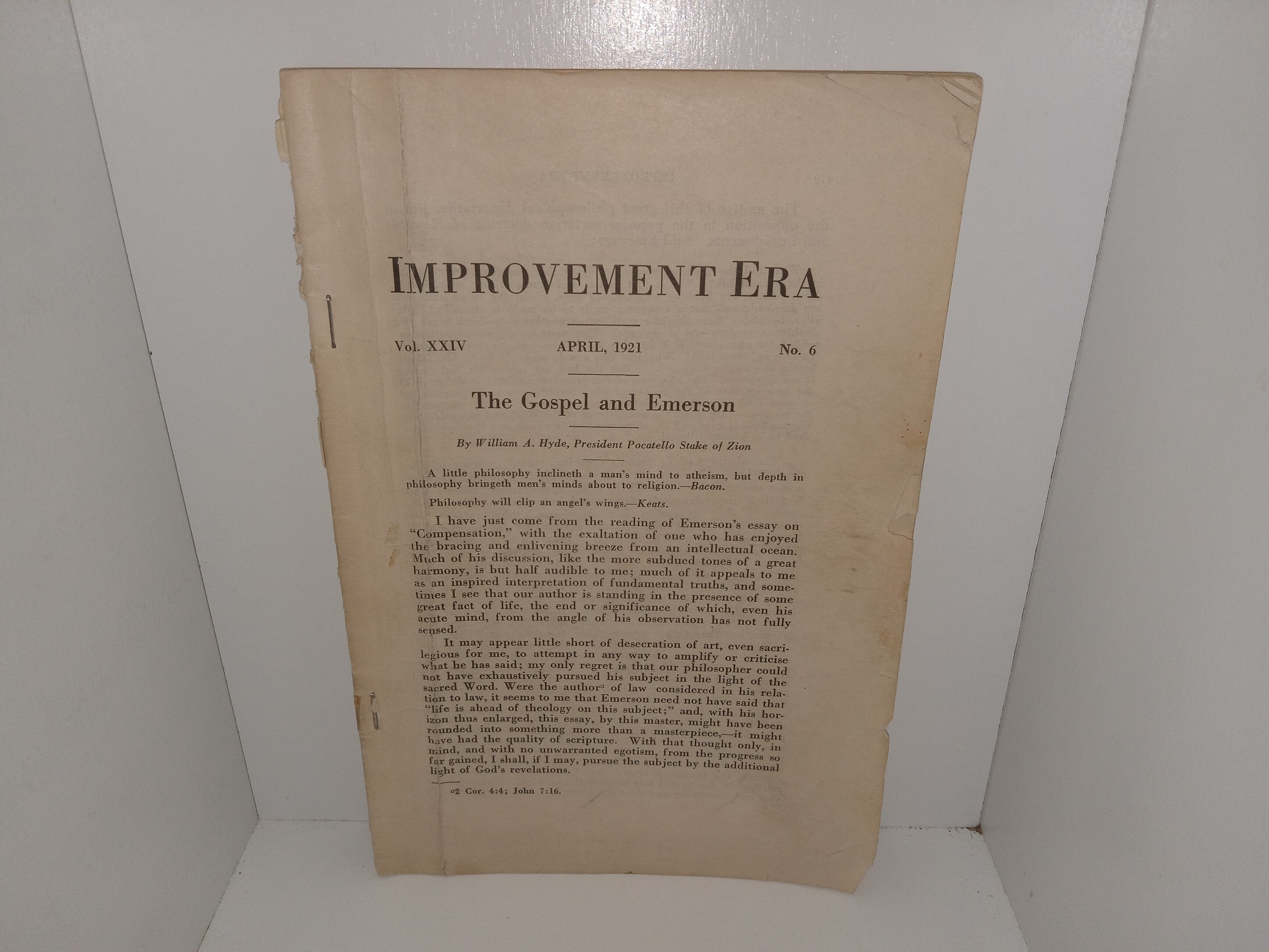 Improvement Era: Vol. 24, No. 6, April, 1921 (1921)
