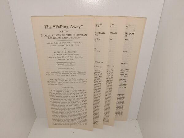 4 Issues of The “Falling Away” Or The World’s Loss of the Christian Religion and Church by Elder B. H. Roberts (Pamphlets) (1929)