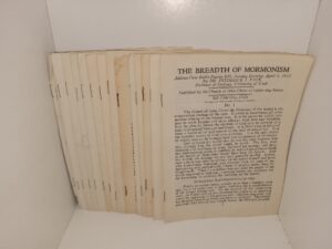 17 Miscellaneous Nos. of Address Over Radio Station KSL, Sunday Evening by Dr. Frederick J. Pack (LDS Booklets) (1932)