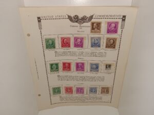 Set of 21 Famous Americans 1940 Commemorative Stamps