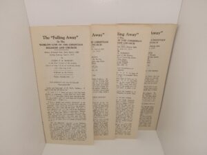 4 Issues of The “Falling Away” Or The World’s Loss of the Christian Religion and Church (Pamphlets) (1929) ~ by Elder B. H. Roberts