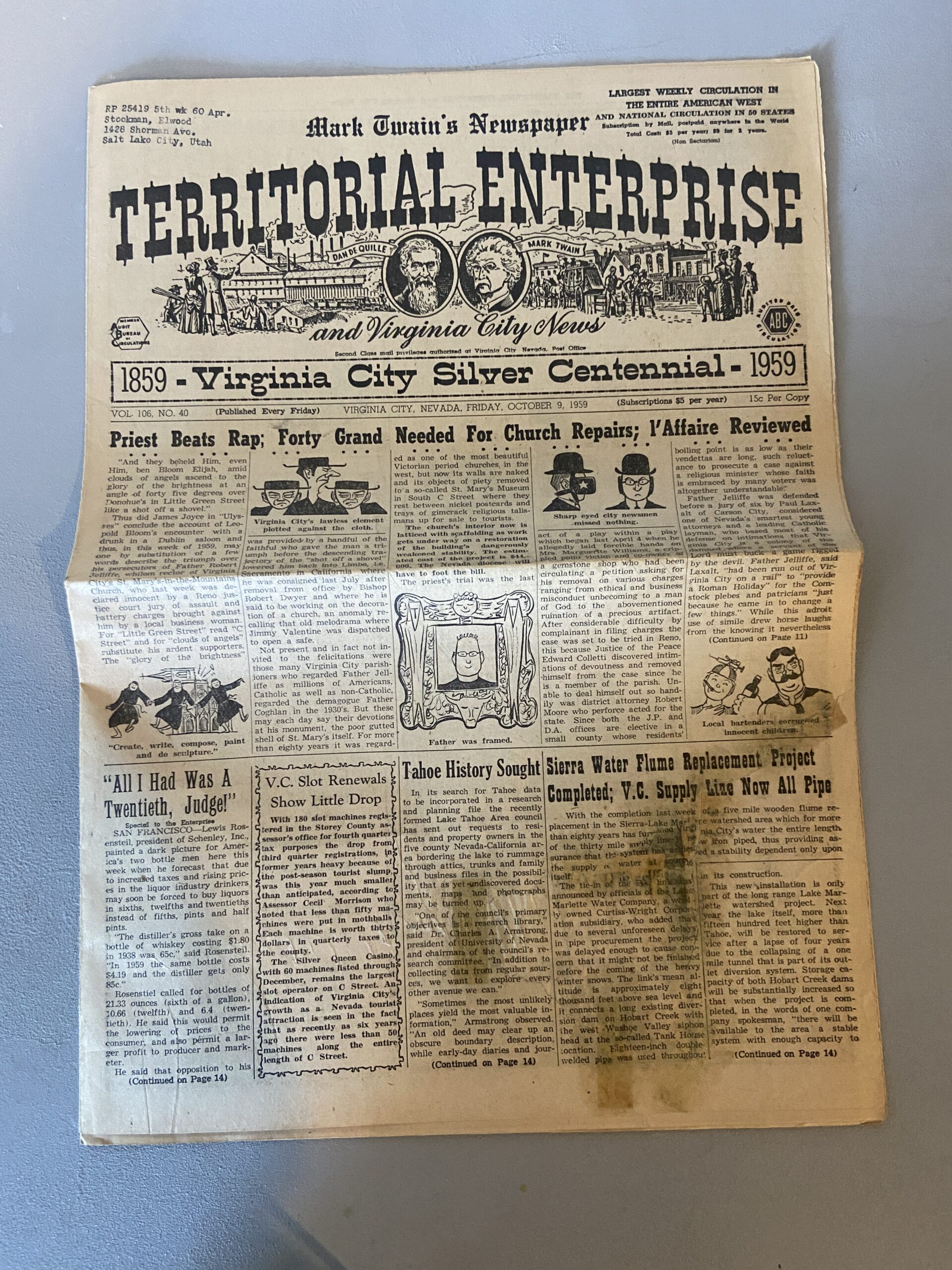 Territorial Enterprise Vol 106 No 40 October 9, 1959