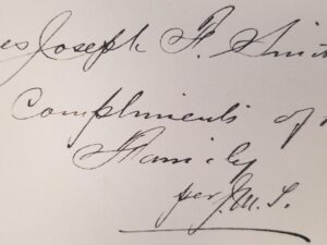 1907 — Biography of Myron Tanner — Given as a Gift to Pres. Joseph F. Smith — Published by Authority of the Family — Hardbound