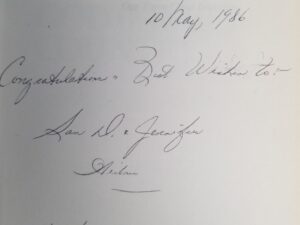 1975 — Book Signed by President Ezra Taft Benson — Gift Inscription From Mark Benson (Pres. Benson’s Son) — God, Family, Country – Our Three Greatest Loyalties