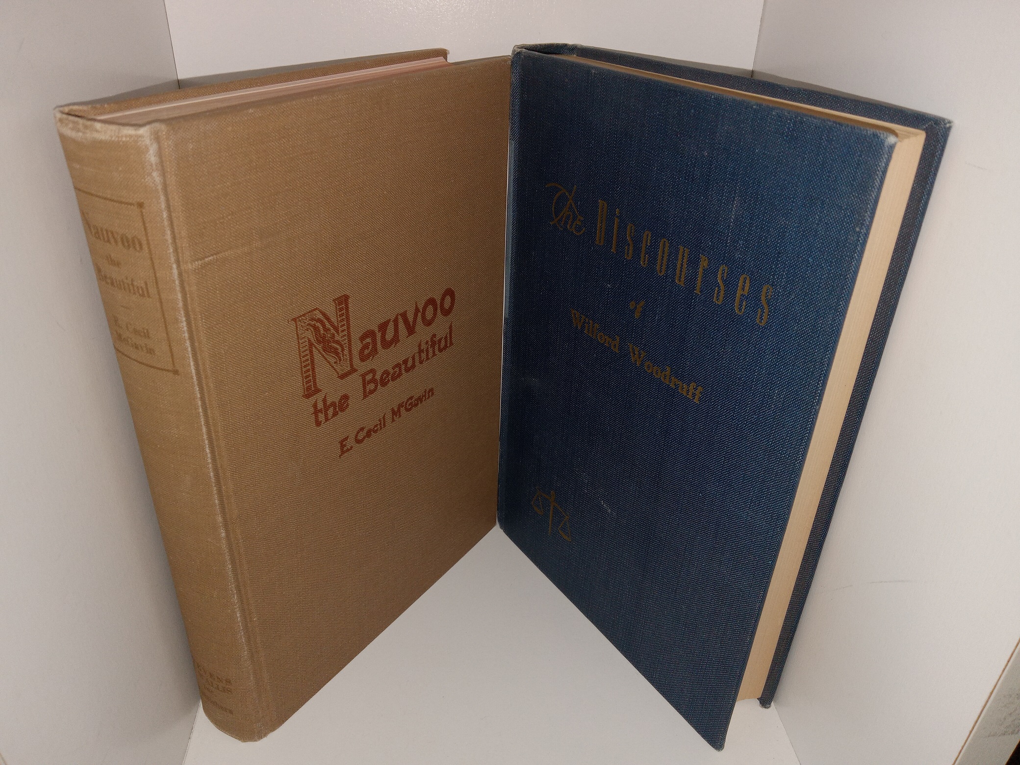 2 LDS Books: Nauvoo the Beautiful / The Discourses of Wilford Woodruff (See Details)