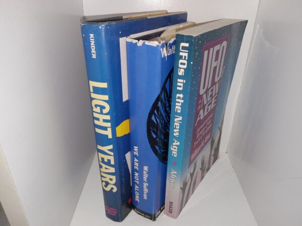 3 Books on Aliens and UFOs: Light Years: An Investigation into the Extraterrestrial Experiences of Eduard Meier / We are Not Alone: The Search for Intelligent Life on Other Worlds / UFOs in the New Age: Extraterrestrail Messages & the Truth of Scripture (See Details)