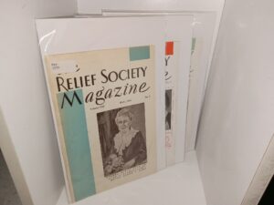 3 Issues of The Relief Society Magazine with Stamped Addresses Showing They Were Sent to Pres. J. Reuben Clark