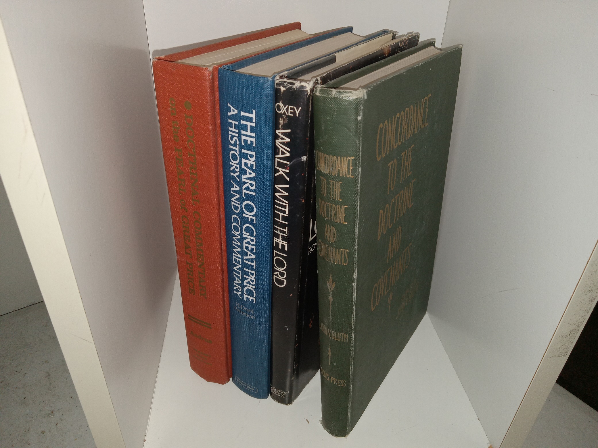 4 LDS Books: Concordance to the Doctrine and Covenants / Walk with the Lord: Teachings of the Pearl of Great Price / The Pearl of Great Price: A History and Commentary / Doctrinal Commentary on the Pearl of Great Price (See Details))