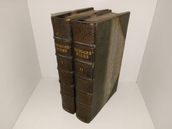 The Poetical Works of Thomas Lovell Beddoes 2 Vol. Set (3/4 Leather) (1890) ~ Edited by Edmund Gosse
