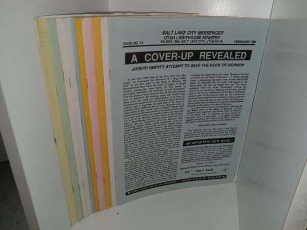 10 Issues of Salt Lake City Messenger, Utah Lighthouse Ministry (See Details)