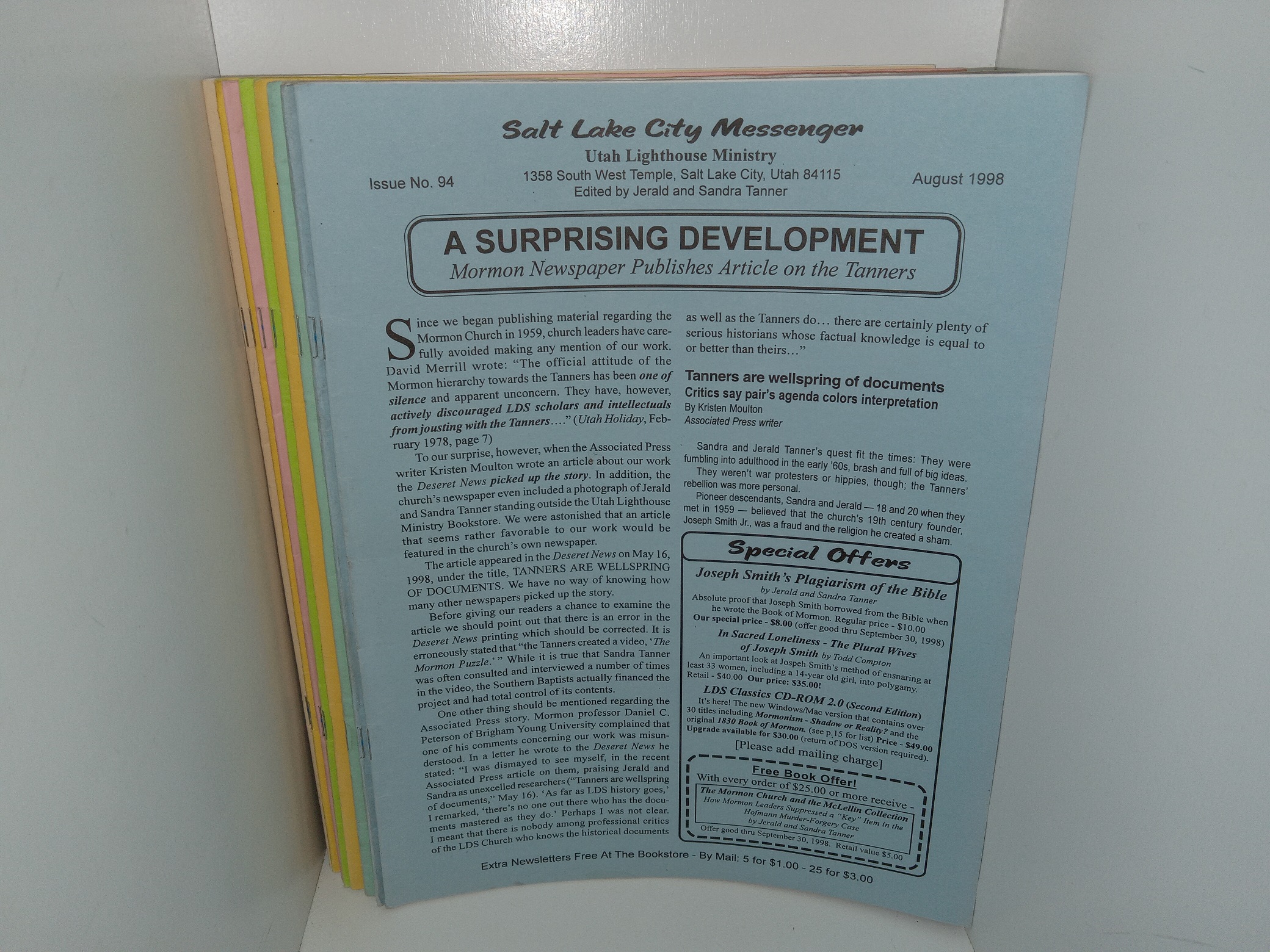 8 Issues of Salt Lake City Messenger, Utah Lighthouse Ministry (See Details)