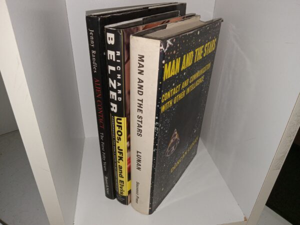 3 Books on Aliens, UFOs, and Conspiracy Theories: Man and the Stars: Contact and Communication with Other Intelligence / UFOs, JFK, and Elvis: Conspiracies You Don’t Have To Be Crazy To Believe / Alien Contact: The First Fifty Years (See Details)