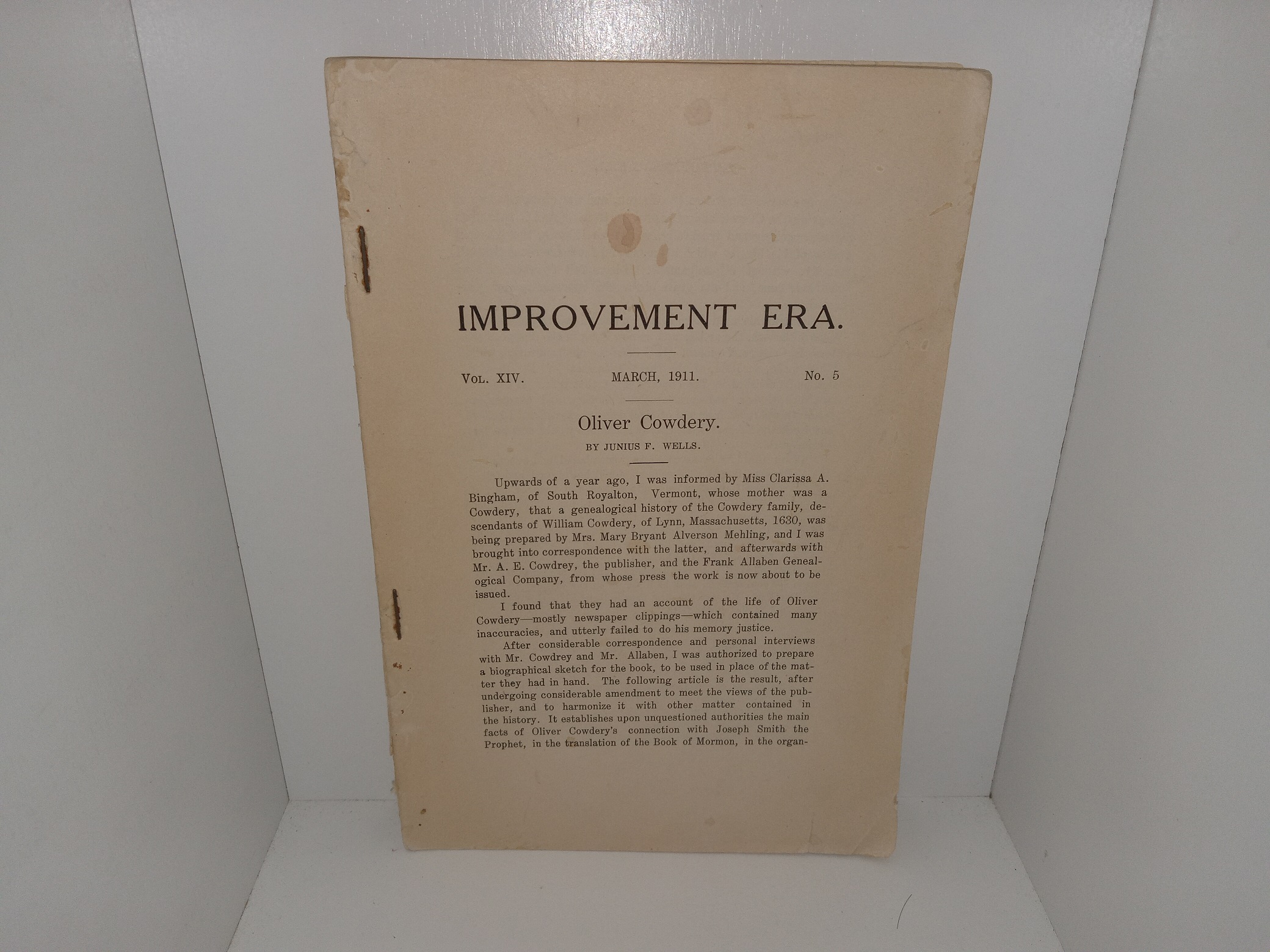 Improvement Era: Vol. 14, No. 5, March, 1911 (1911)