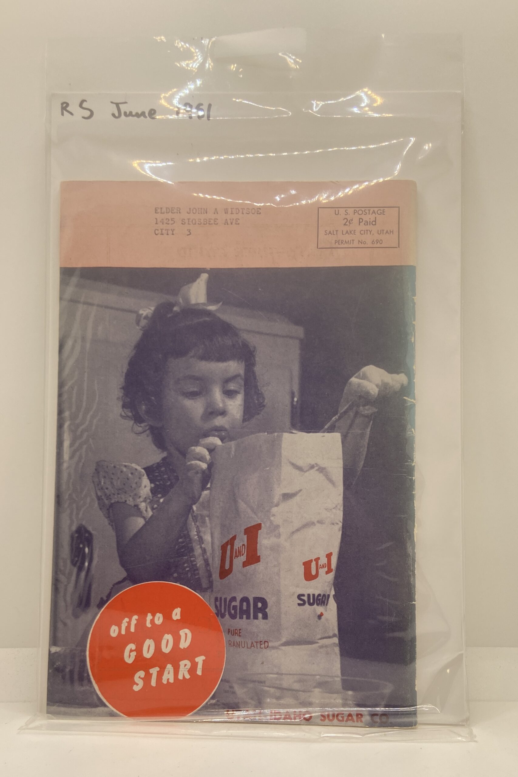 Relief Society Magazine June, 1951. Owned by Elder John A Widtsoe