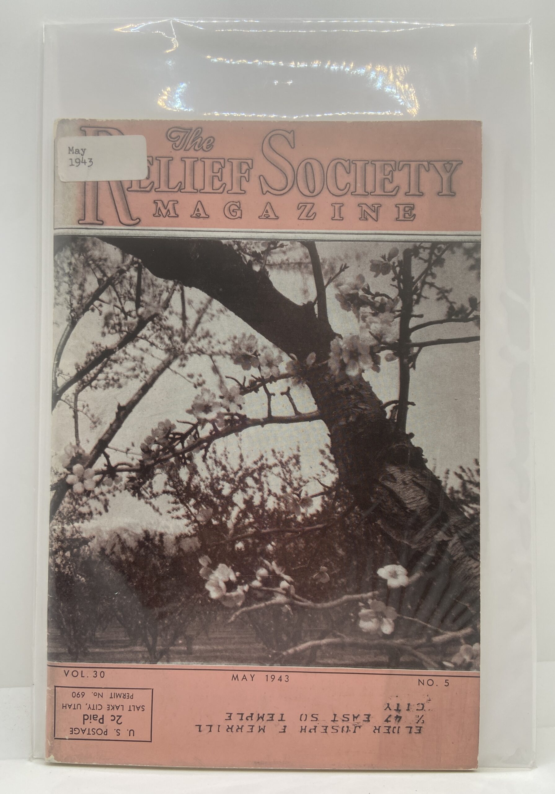 Relief Society Magazine Vol 30 No. 5 May, 1943. Owned by Elder Joseph Merrill