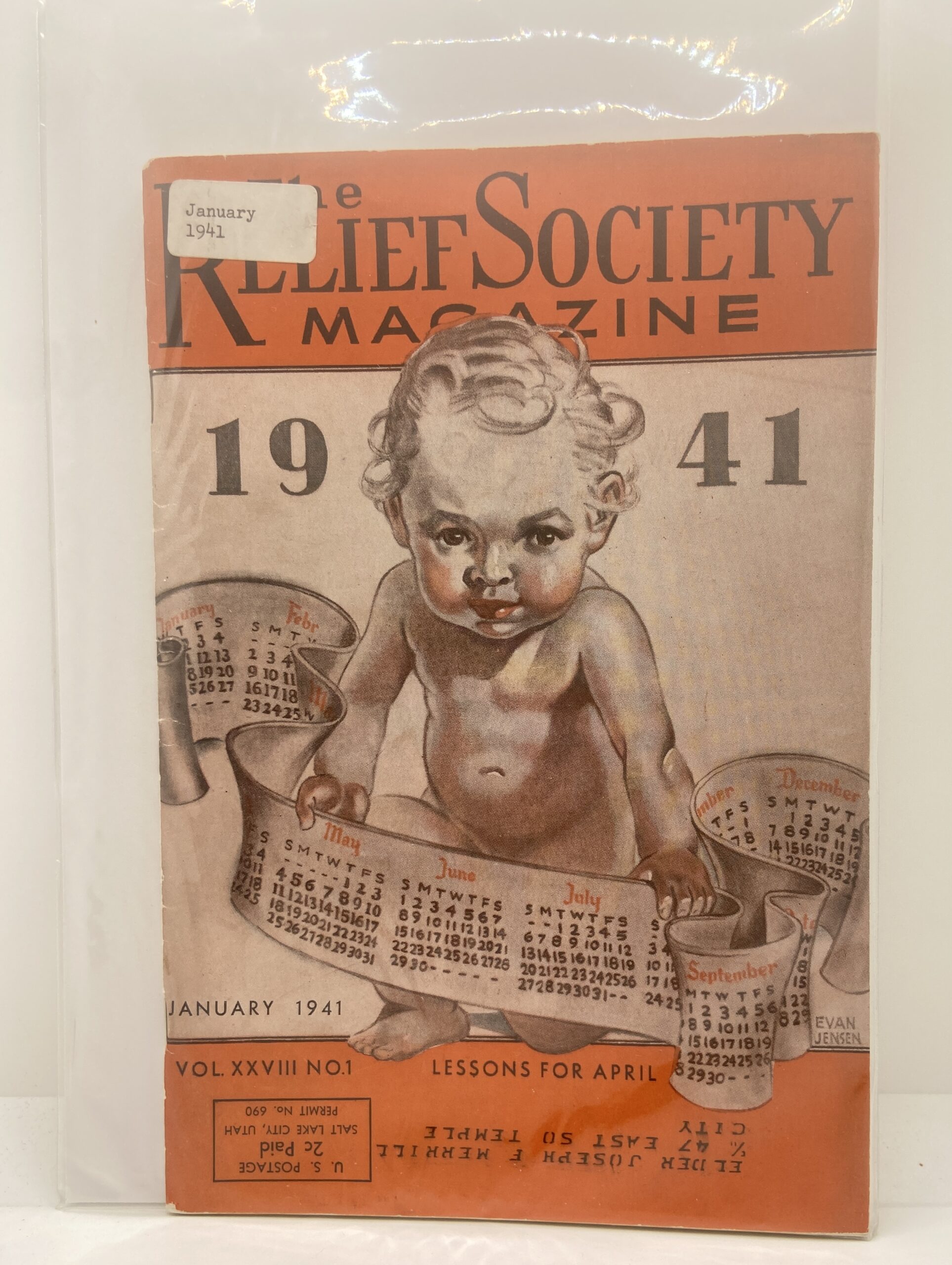 Relief Society Magazine Vol XXVIII No. 1 January, 1941. Owned by Joseph Merrill