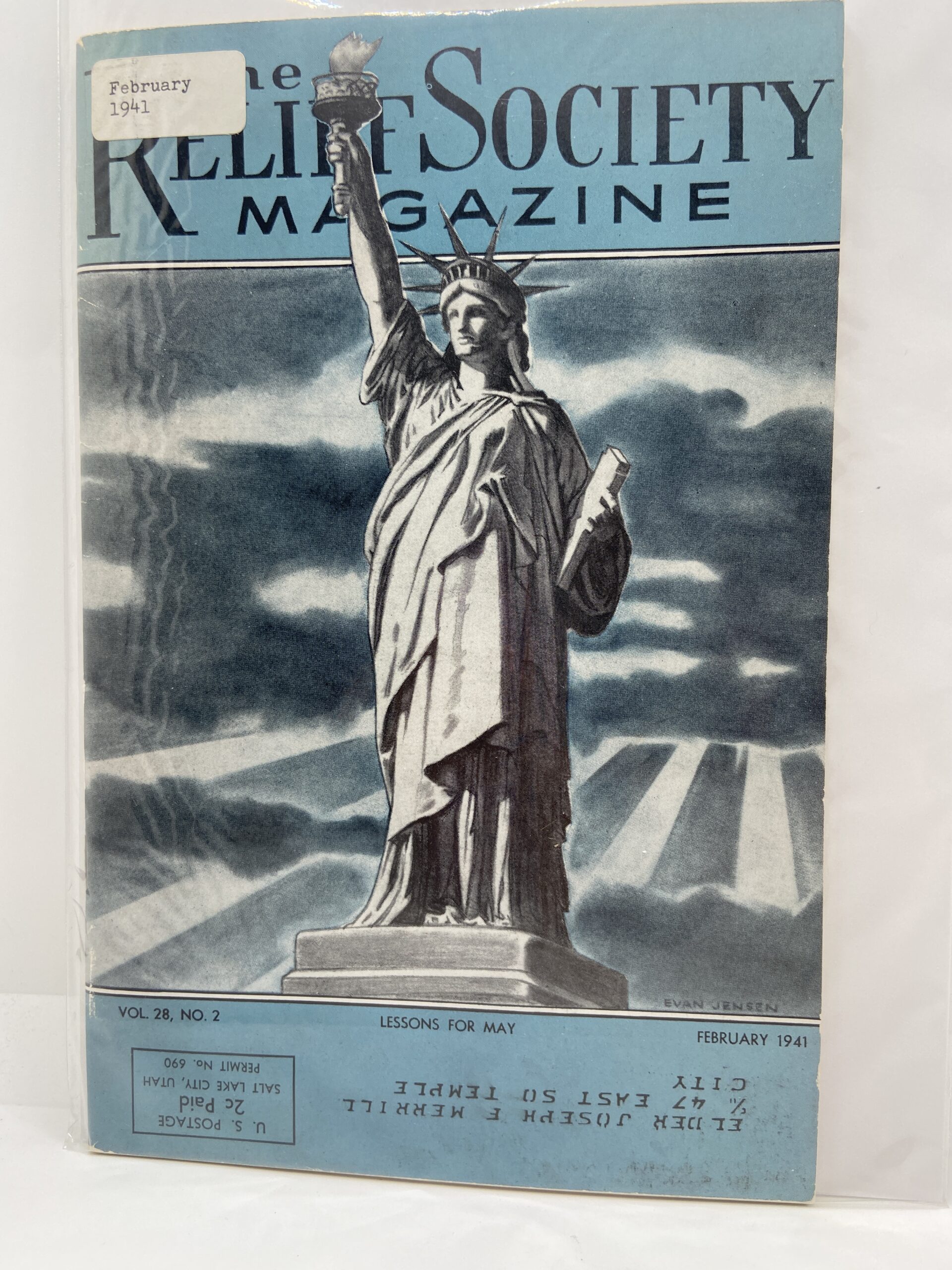 Relief Society Magazine Vol 28 No. 2 February, 1941. Owned by Elder Joseph Merrill