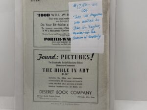 Relief Society Magazine Vol XIX No 2 February, 1932. Owned by John Taylor