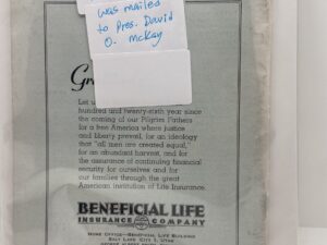 Relief Society Magazine Vol 33 No 11 November, 1946. Owned by President David O McKay