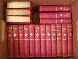 1869 --- The Works of L. Muhlbach --- 18 Volumes --- 3/4 Red Leather Bindings with Marbled Boards
