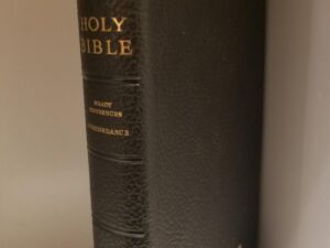 Holy Bible — Ready References — Concordance — Larger Size Black Bendable Leather Binding — 10″ Tall