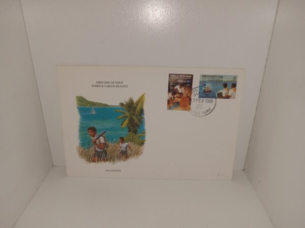 First Day of Issue Turks & Caicos Islands Sea Scouts Envelope