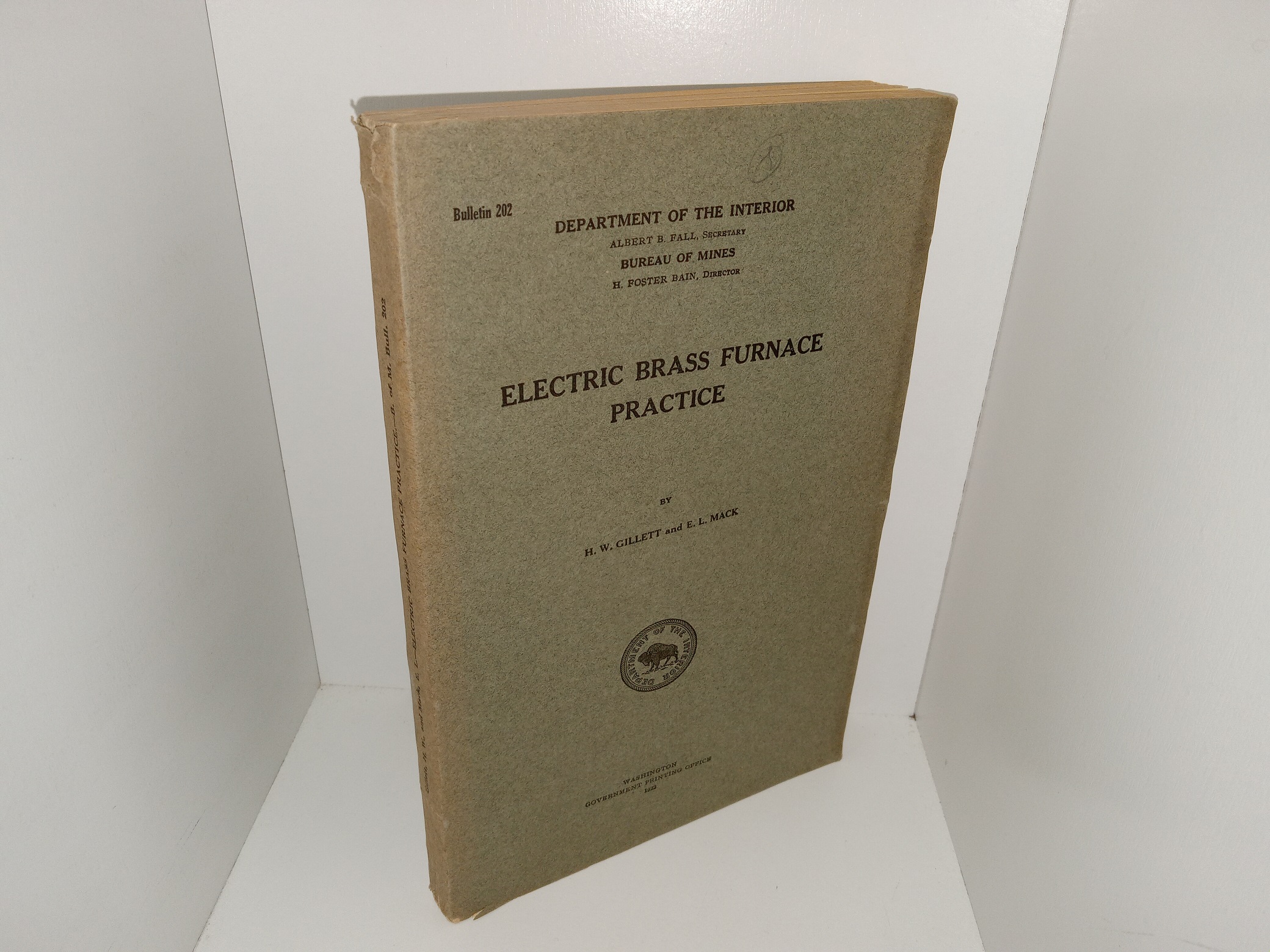 Department of the Interior: Bulletin 202: Electric Brass Furnace Practice (1922) ~ by H. W. Gillett, and E. L. Mack