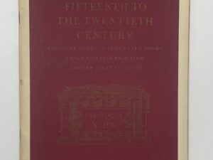 Books from the Fifteenth to the Twentieth Century