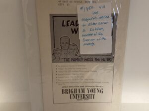 Relief Society Magazine May, 1957. Belonged to Oscar A. Kirkham