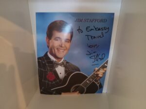 Photograph of Famous Singer Jim Stafford w/ Flyer