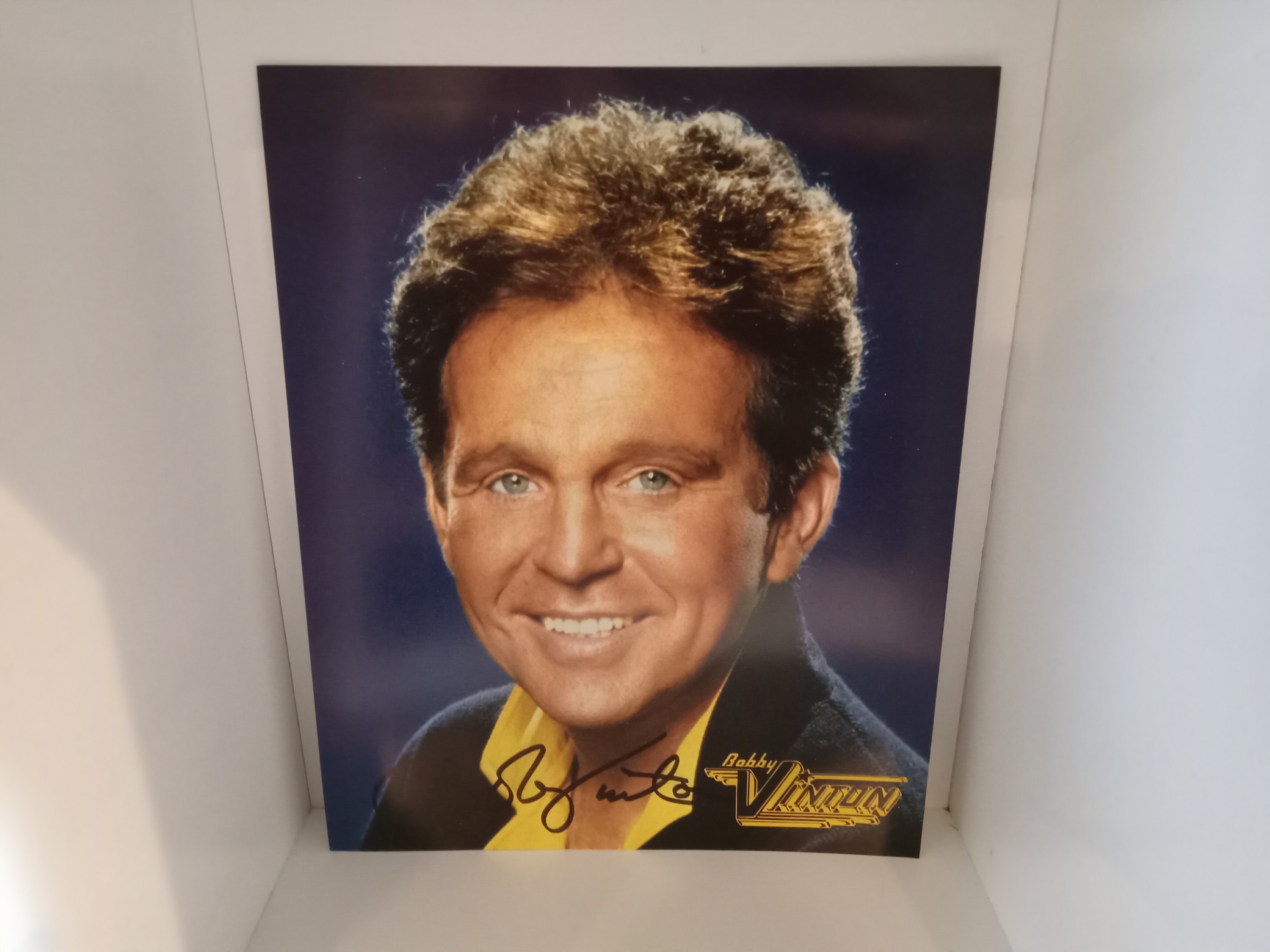Photograph Signed by Famous Singer Bobby Vinton w/ a Flyer