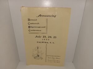 Announcing Annual Cumorah Pilgrimage Conference: July 23, 24, 25, 1937, Palmyra, N. Y. (Pamphlet) (1937)