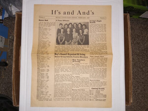 If’s and And’s: Vol. 3, No. 2, Irving Junior High School, February, 1947 (Newsletter) (1947)