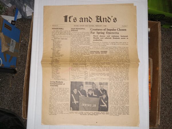 If's and And's: Vol. 5, No. 1, Irving Junior High School, February, 1948 (Newspaper) (1948)