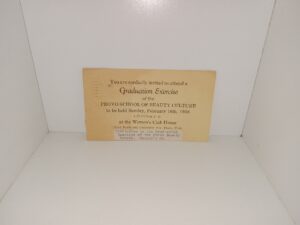 Provo School of Beauty Culture Graduation Exercise Invitation (Post Card) (Dated for Sunday February 16th, 1936)